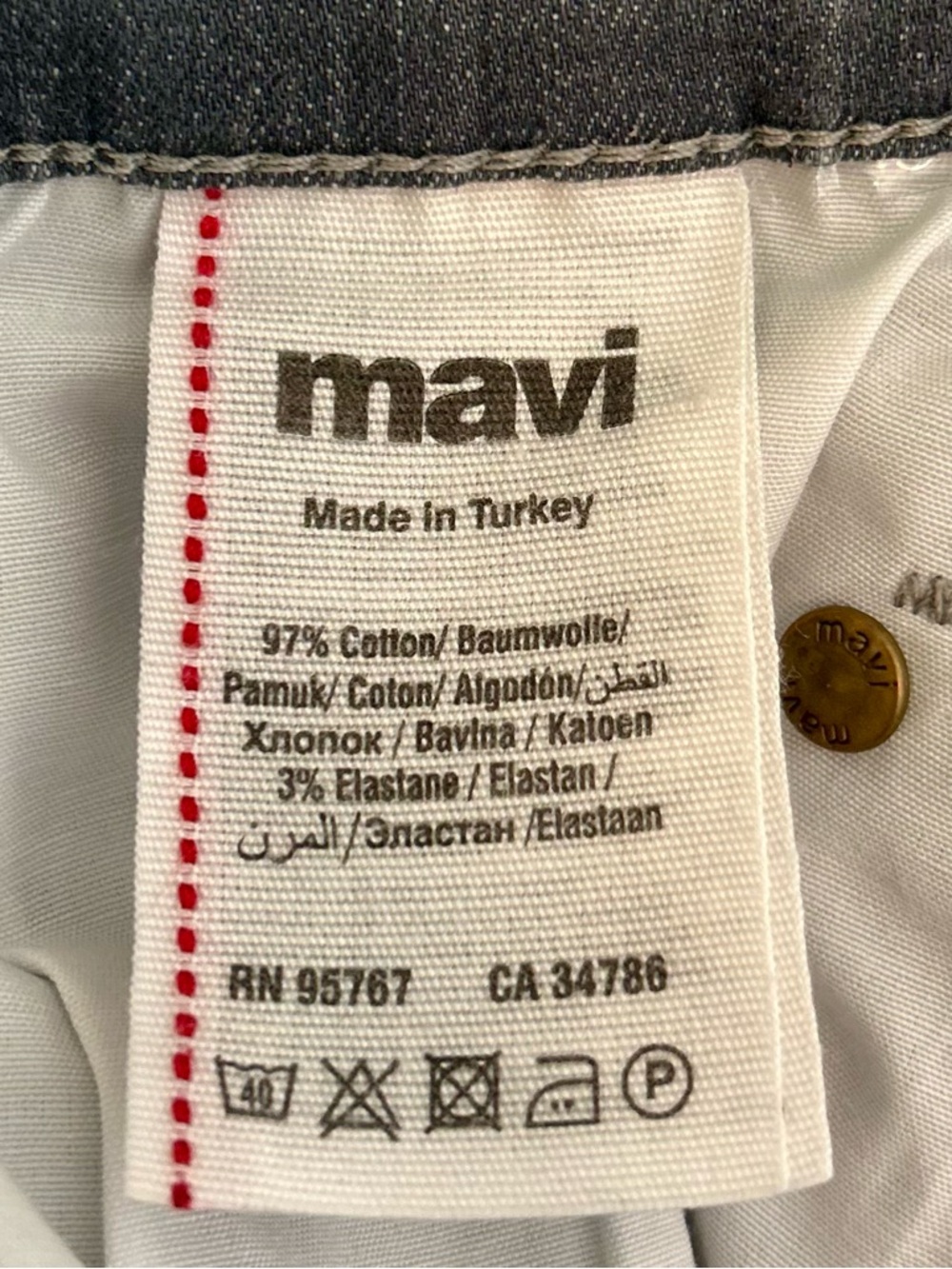 Mavi White Edge Men's Jake Slim Straight Jeans in Washed Grey 34/34 Whiskering - Picture 10 of 11